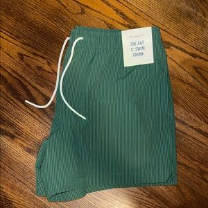 Abercrombie & Fitch Dark Green Swim Trunk